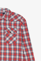 Red Plaid Wrangler Button Up Shirt