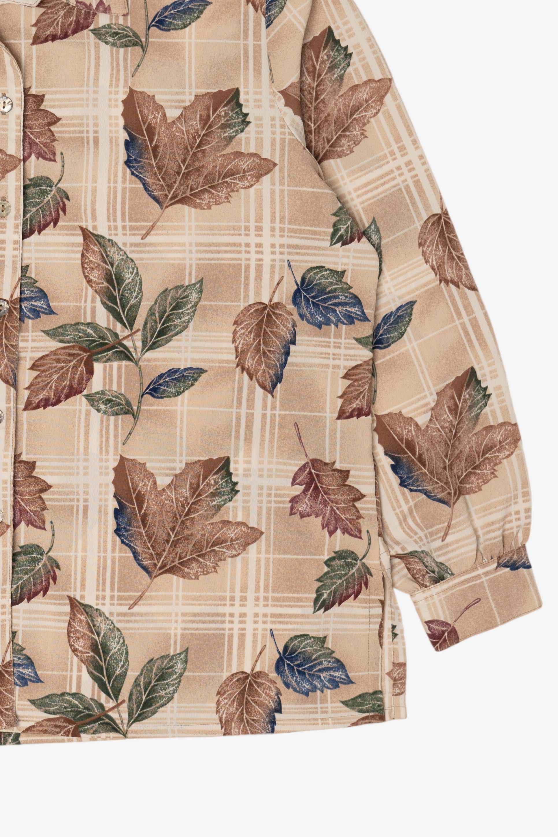 Vintage Allison Daley Autumn Leaves Button Up Shirt (1990s)