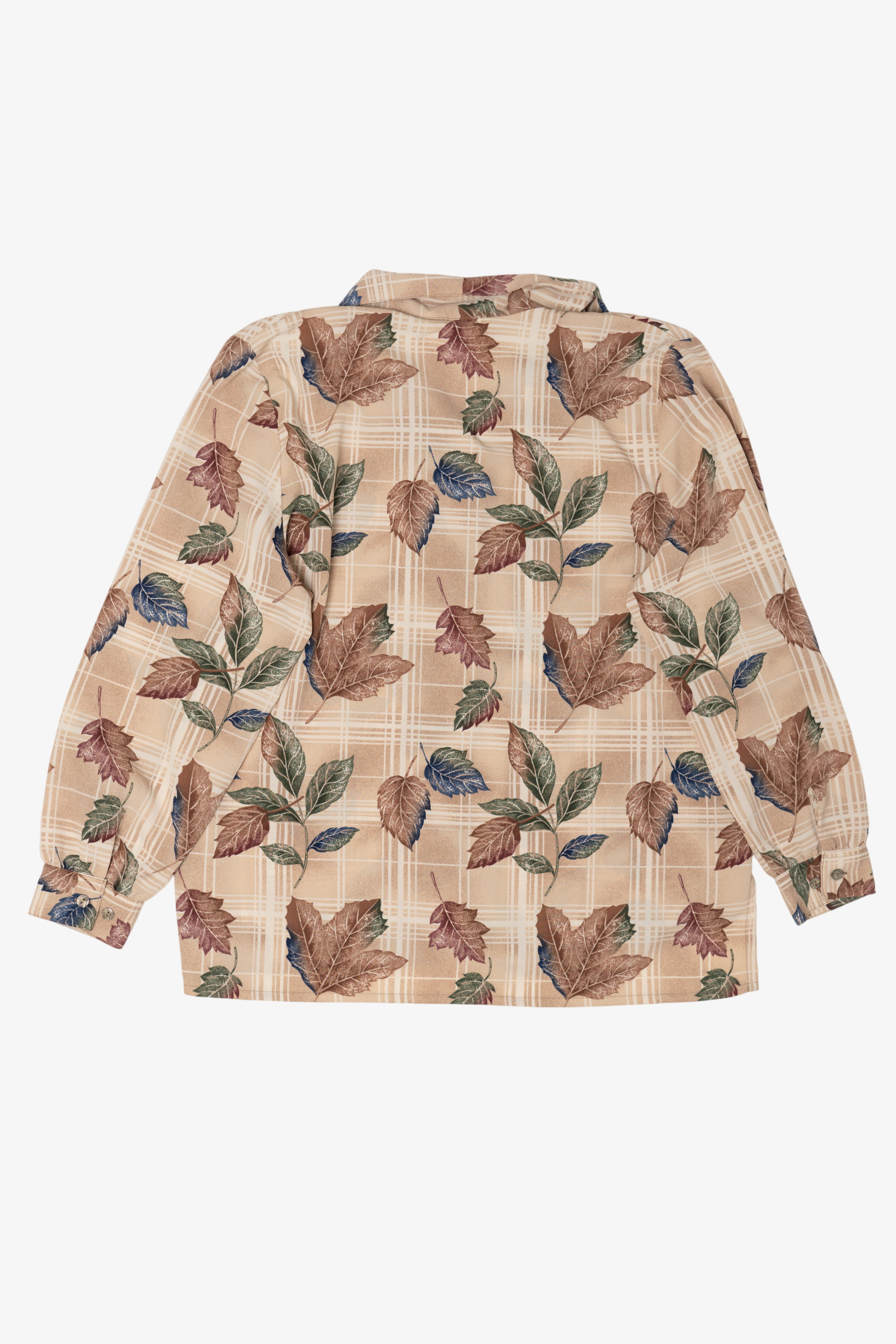 Vintage Allison Daley Autumn Leaves Button Up Shirt (1990s)