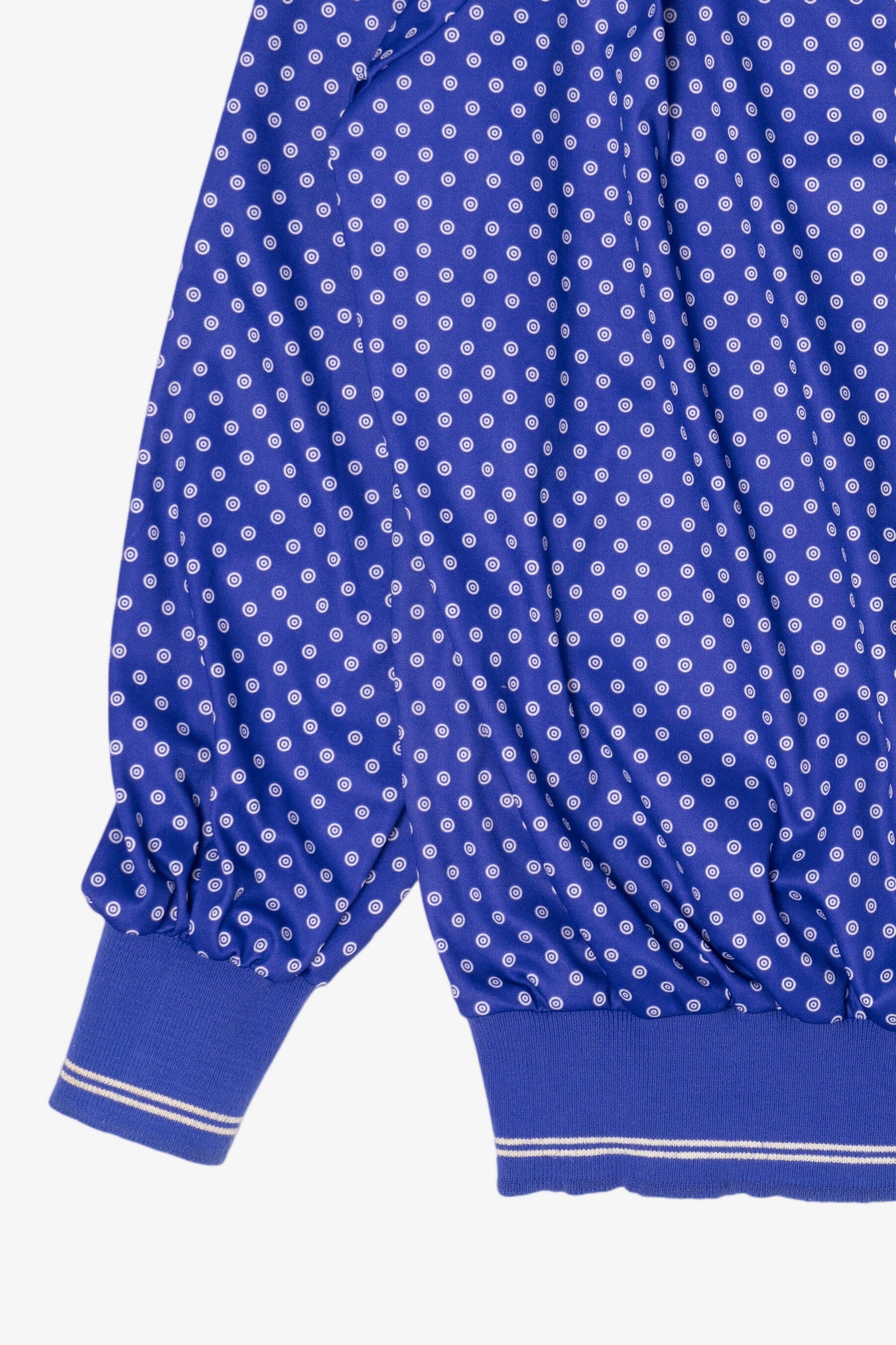 Vintage Earth Angel Blue Polka Dot Button Up Shirt (1980s)