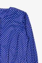Vintage Earth Angel Blue Polka Dot Button Up Shirt (1980s)