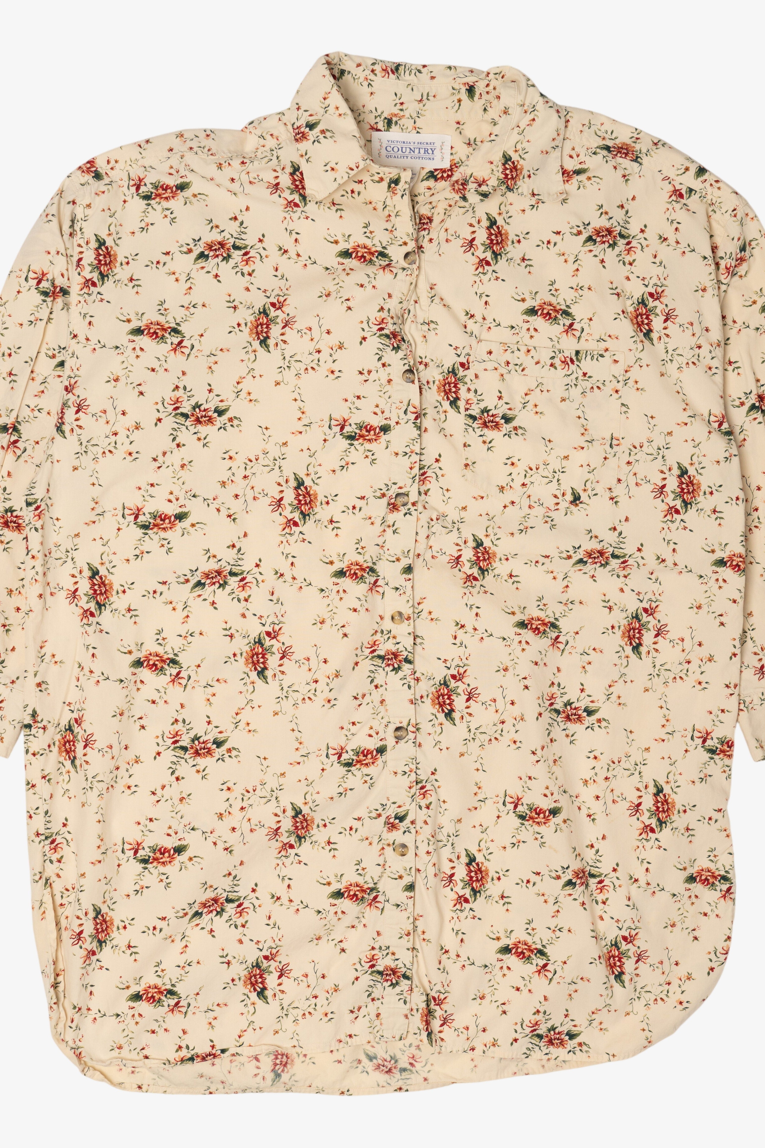 Vintage Victoria's Secret Country Floral Button Up Shirt (1990s)