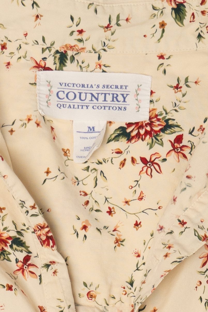 Vintage Victoria's Secret Country Floral Button Up Shirt (1990s)