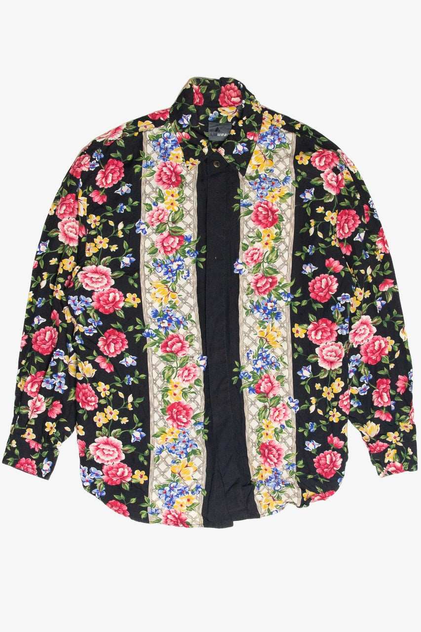 Vintage Liz Wear Floral Button Up Shirt