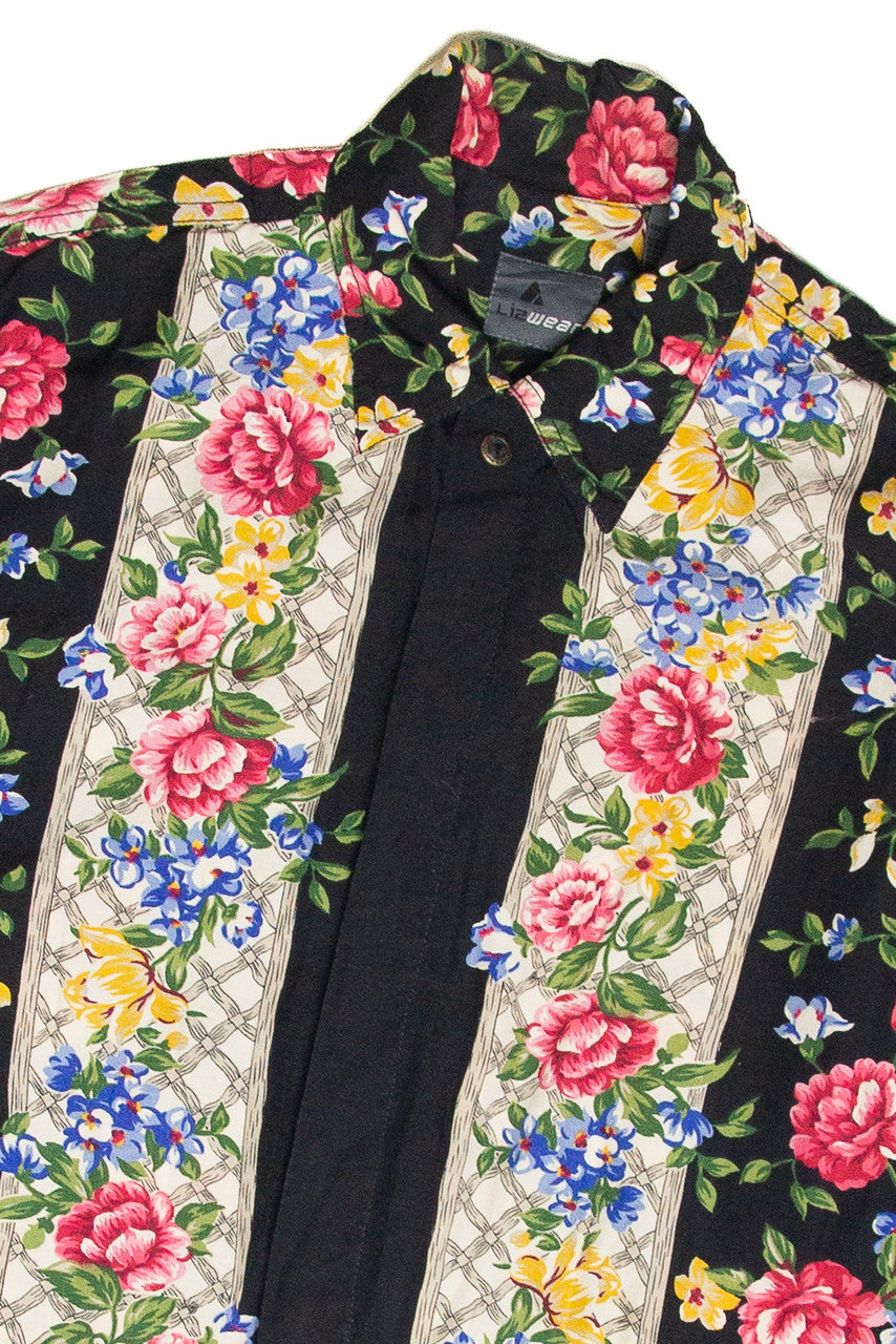 Vintage Liz Wear Floral Button Up Shirt