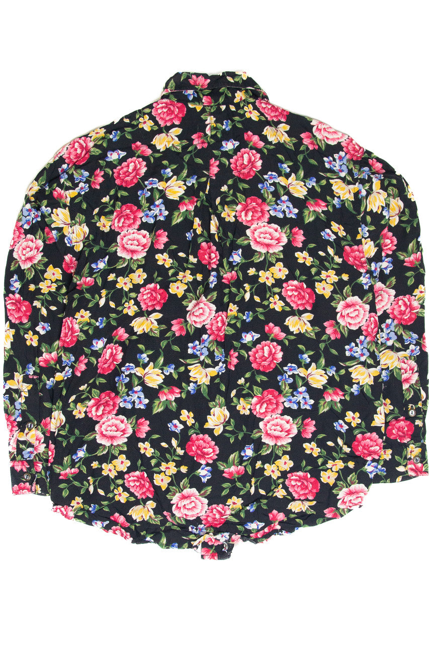 Vintage Liz Wear Floral Button Up Shirt