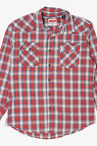 Red Plaid Wrangler Button Up Shirt