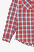 Red Plaid Wrangler Button Up Shirt