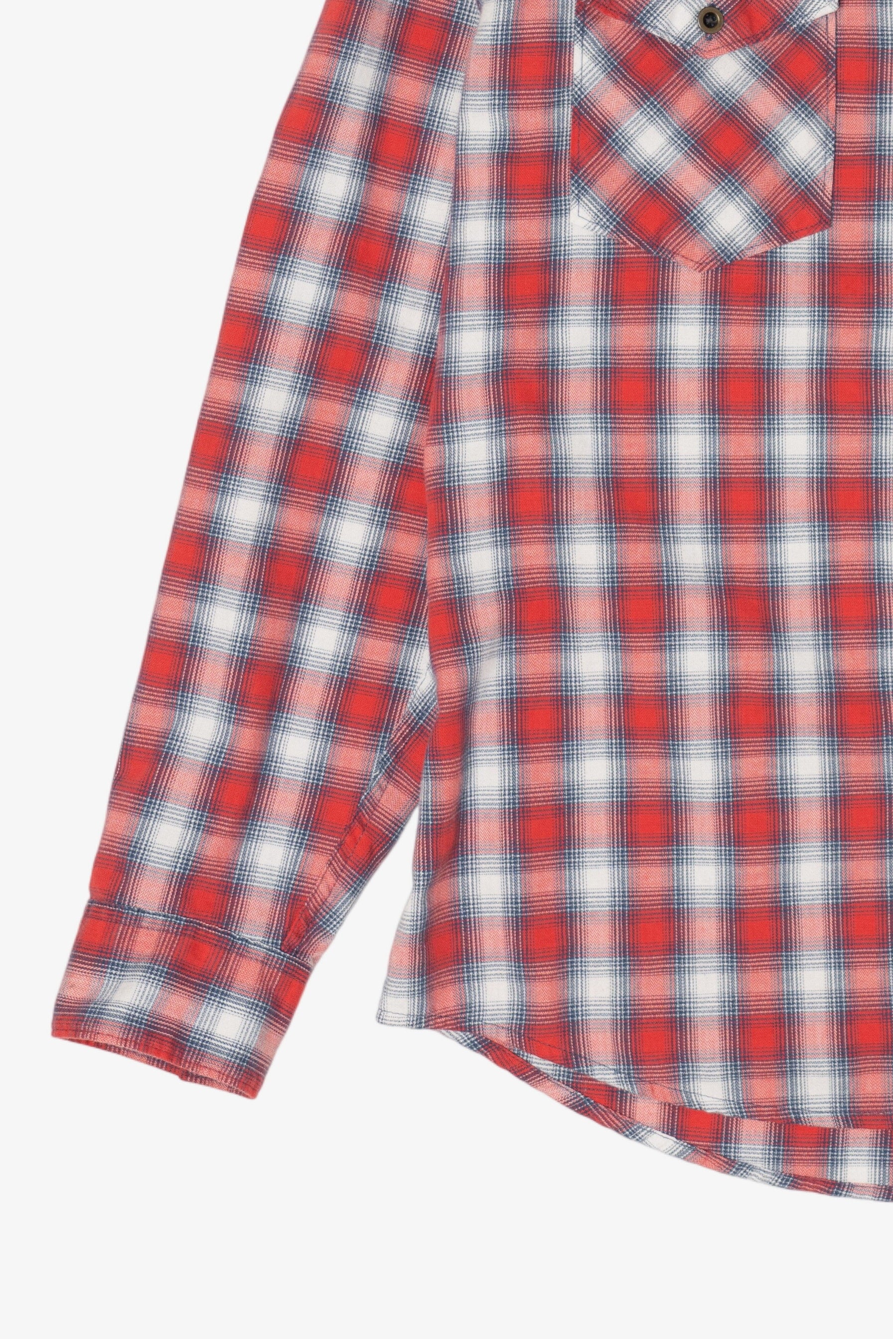 Red Plaid Wrangler Button Up Shirt