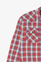 Red Plaid Wrangler Button Up Shirt