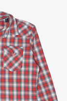 Red Plaid Wrangler Button Up Shirt