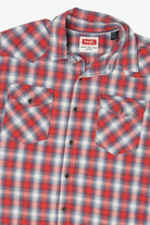 Red Plaid Wrangler Button Up Shirt