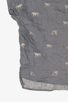 Linen Christian Siriano White Tigers Button Up Shirt (2010s)