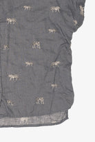 Linen Christian Siriano White Tigers Button Up Shirt (2010s)