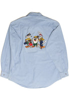 Vintage Looney Tunes Contractors Embroidery Button Up