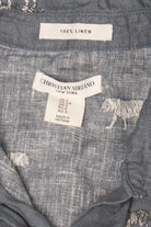 Linen Christian Siriano White Tigers Button Up Shirt (2010s)