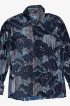 Vintage Navy Blue Clouds Chemise et Cie Button Up Shirt (1970s)