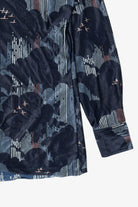 Vintage Navy Blue Clouds Chemise et Cie Button Up Shirt (1970s)