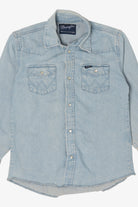 Vintage Light Blue Wrangler Denim Button Up Shirt (1990s)