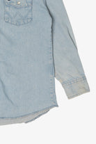 Vintage Light Blue Wrangler Denim Button Up Shirt (1990s)