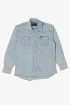 Vintage Light Blue Wrangler Denim Button Up Shirt (1990s)