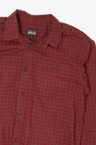 Burgundy Patagonia Plaid Button Up Shirt (2010s)