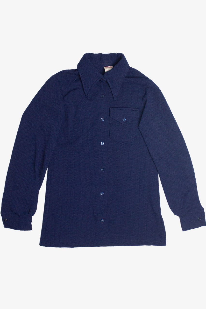 Vintage Polyester Button Up Shirt