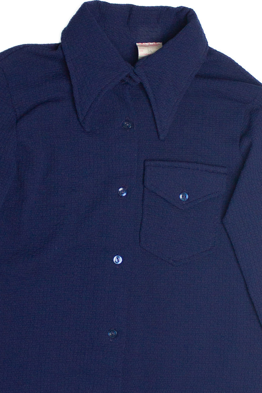 Vintage Polyester Button Up Shirt