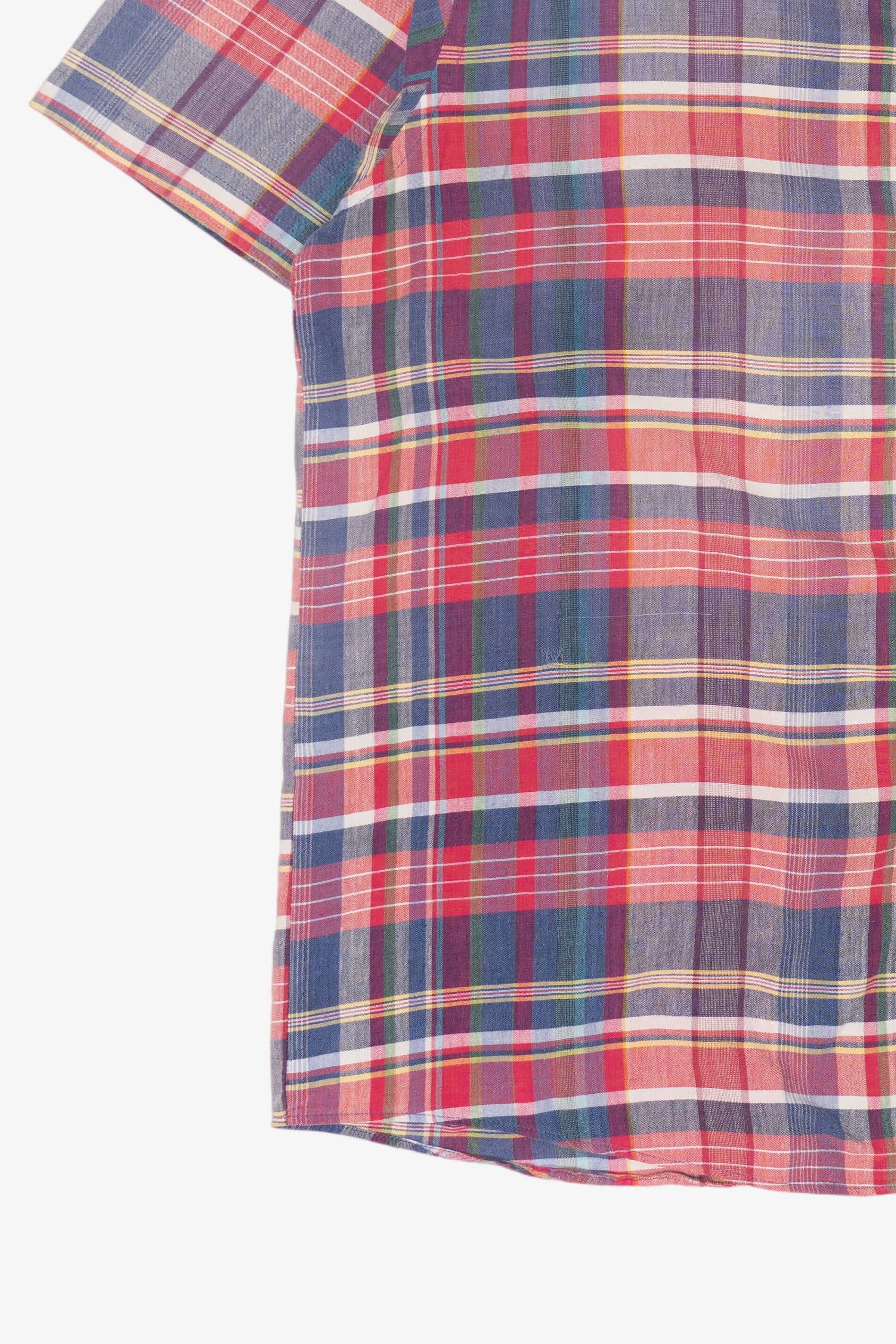Vintage Van Heusen 417 Colorful Plaid Single Needle Tailoring Button Up Shirt (1980s)