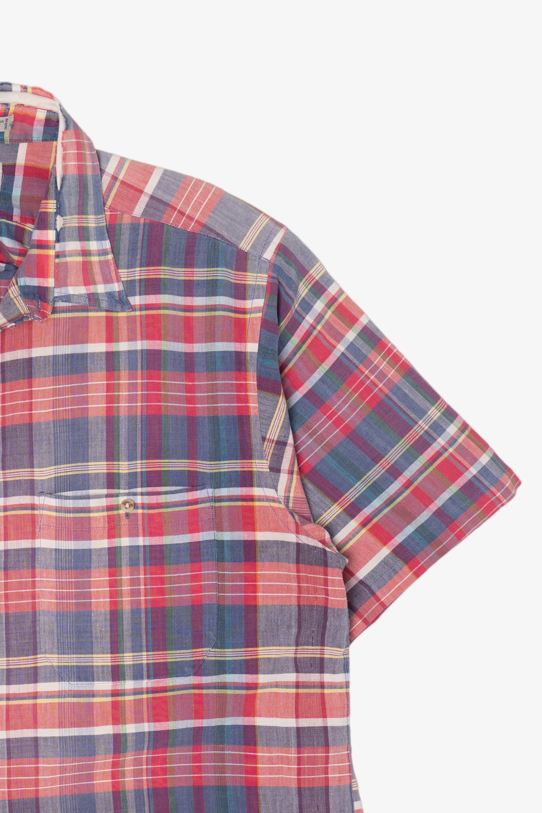 Vintage Van Heusen 417 Colorful Plaid Single Needle Tailoring Button Up Shirt (1980s)