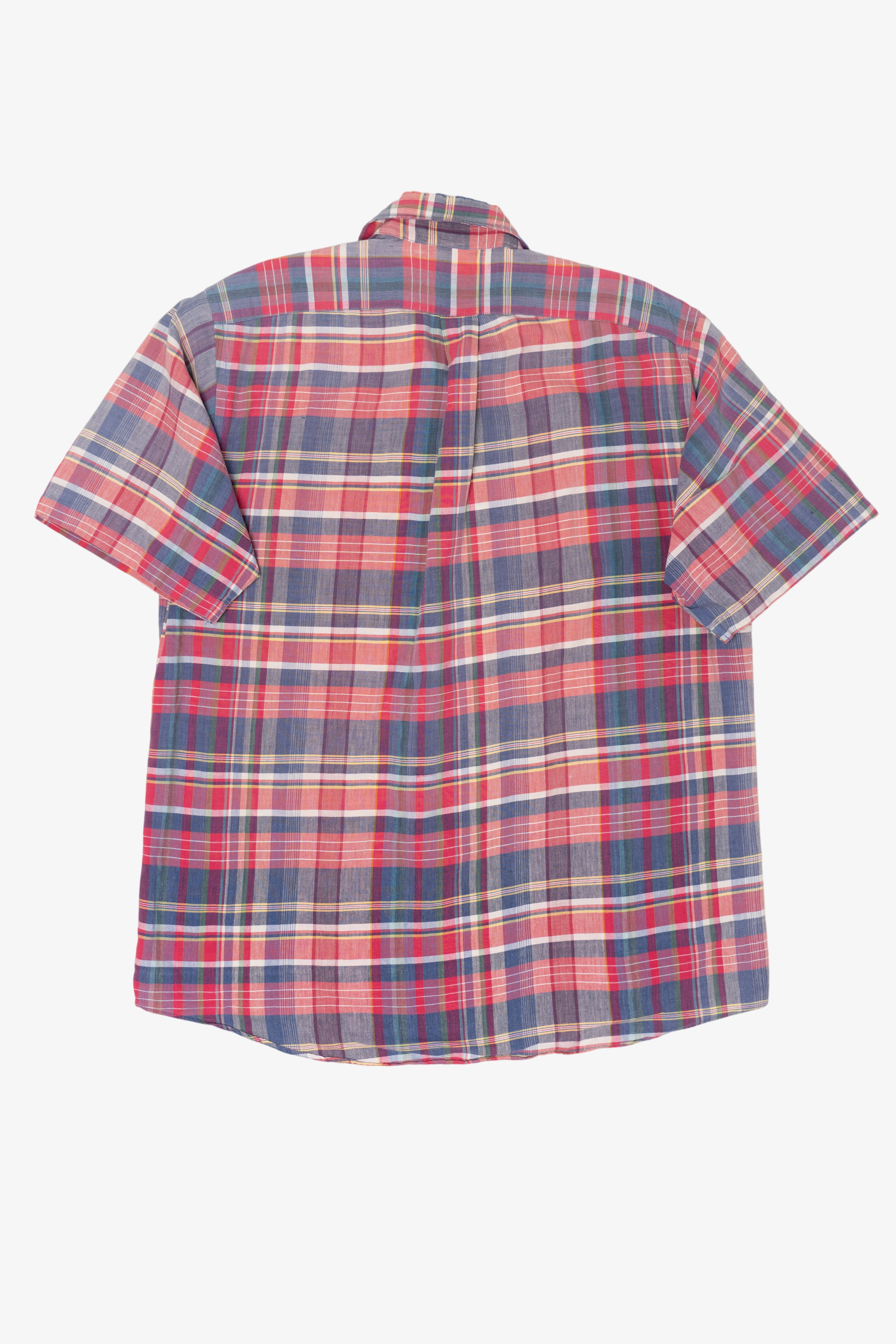 Vintage Van Heusen 417 Colorful Plaid Single Needle Tailoring Button Up Shirt (1980s)