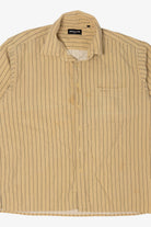 Vintage Beige Pierre Cardin Striped Button Up Shirt (1990s)