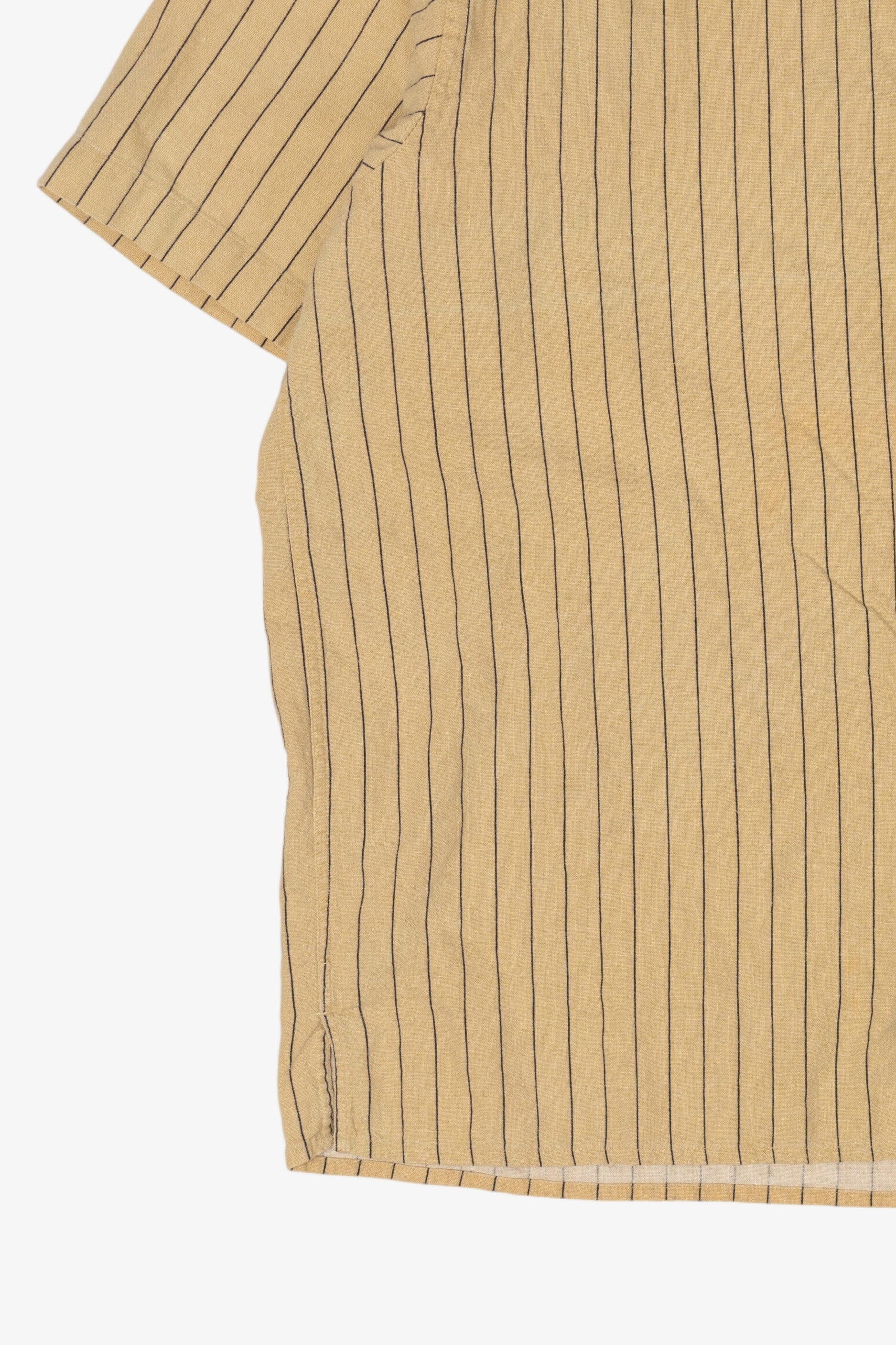 Vintage Beige Pierre Cardin Striped Button Up Shirt (1990s)