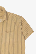Vintage Beige Pierre Cardin Striped Button Up Shirt (1990s)