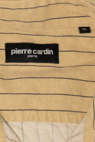 Vintage Beige Pierre Cardin Striped Button Up Shirt (1990s)
