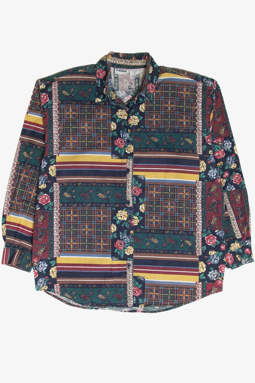 Vintage Capacity Floral Button Up Shirt