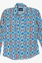 Vintage Light Blue Southwestern Flair Wrangler Button Up Shirt (1990s)