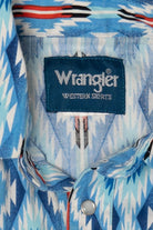 Vintage Light Blue Southwestern Flair Wrangler Button Up Shirt (1990s)