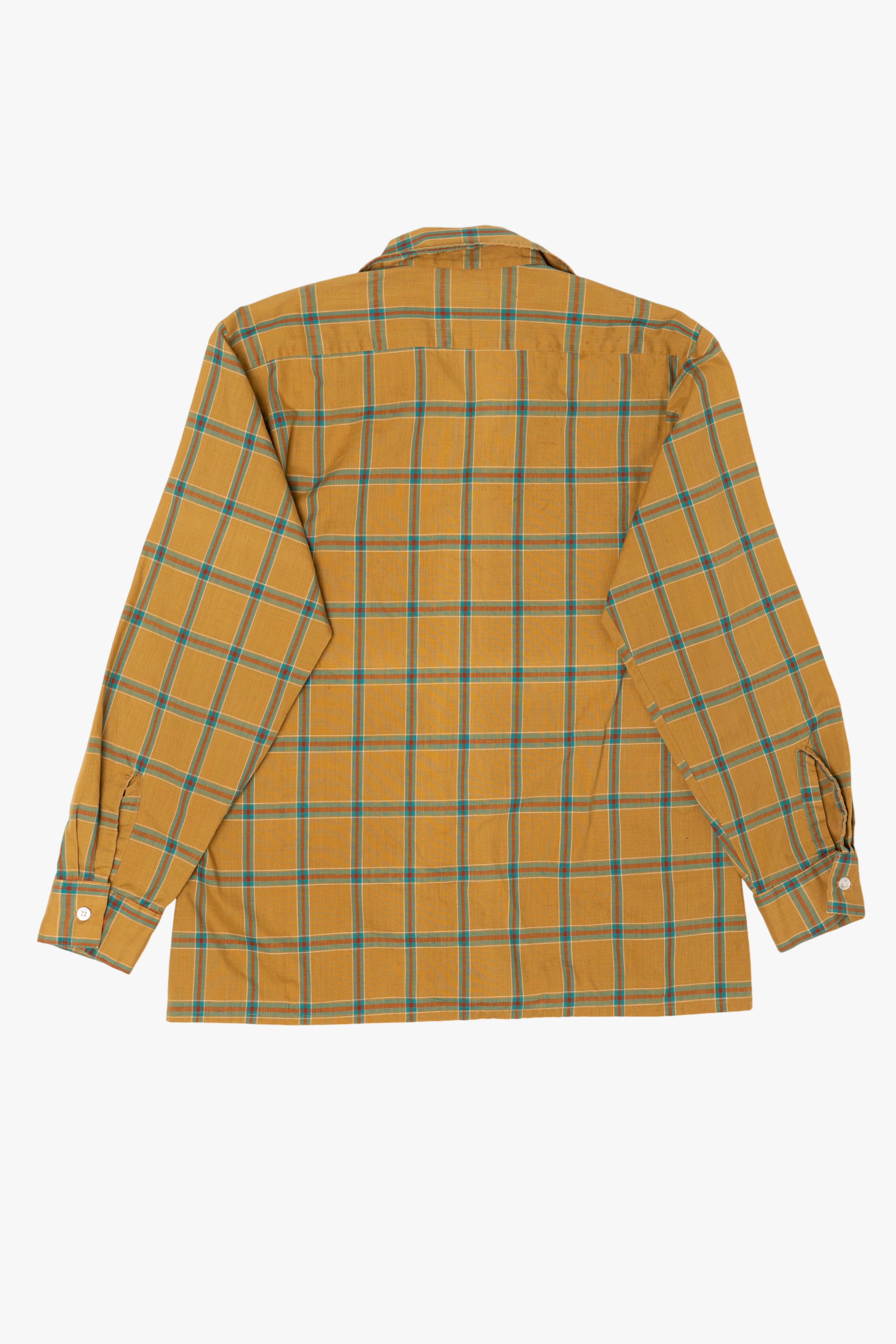 Vintage Arrow Yellow Plaid Button Up Shirt (1960s)