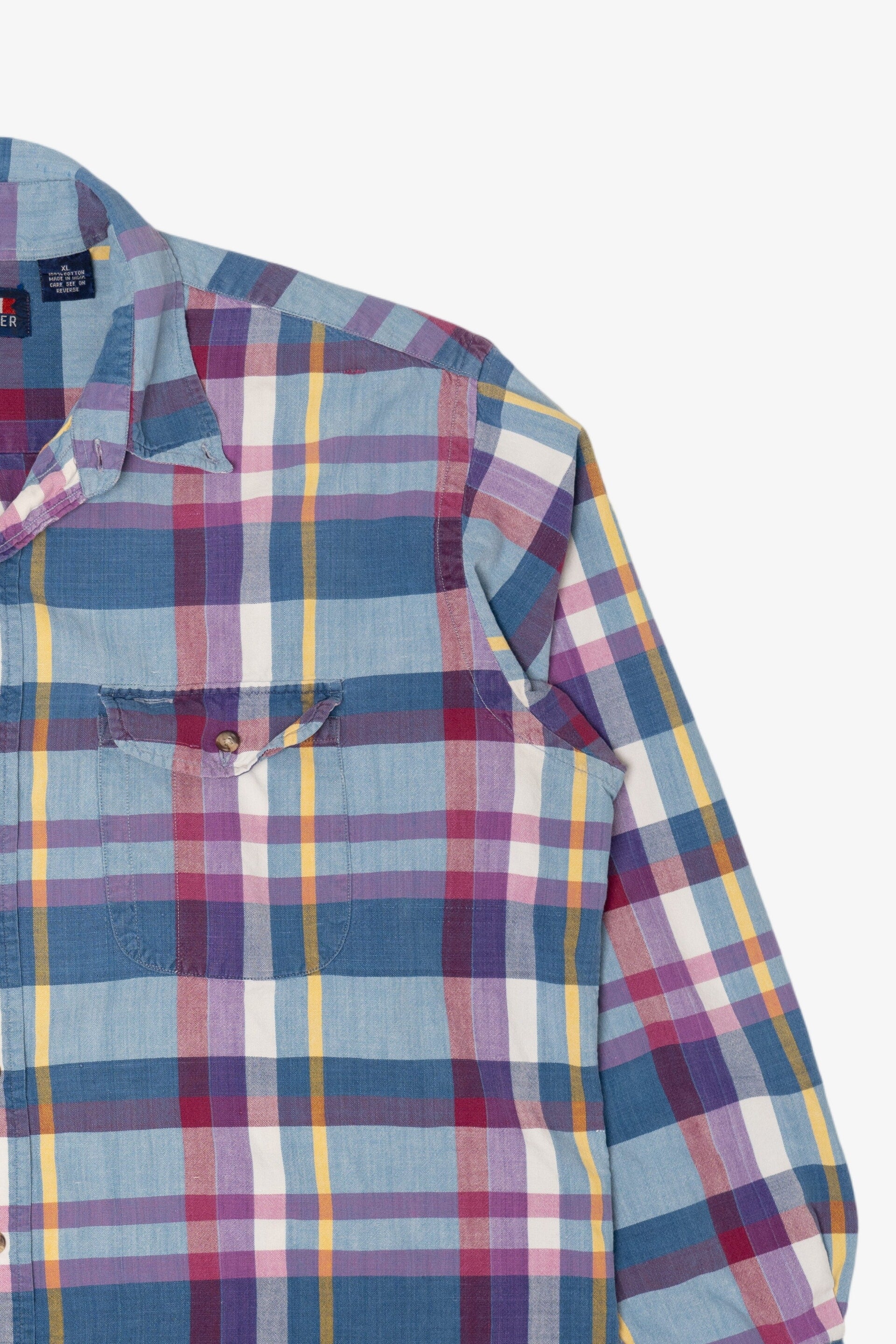 Mark Alexander Blue And Red Plaid Button Up Shirt