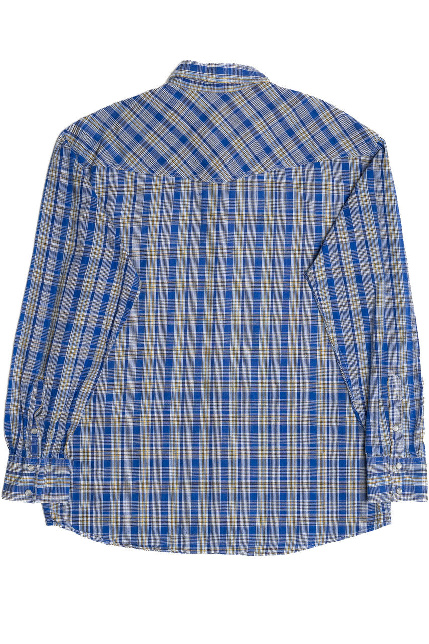 Roper Blue Plaid Button Up Shirt 1187