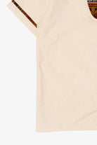 Beige Guayabera Button Up Shirt