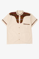 Beige Guayabera Button Up Shirt