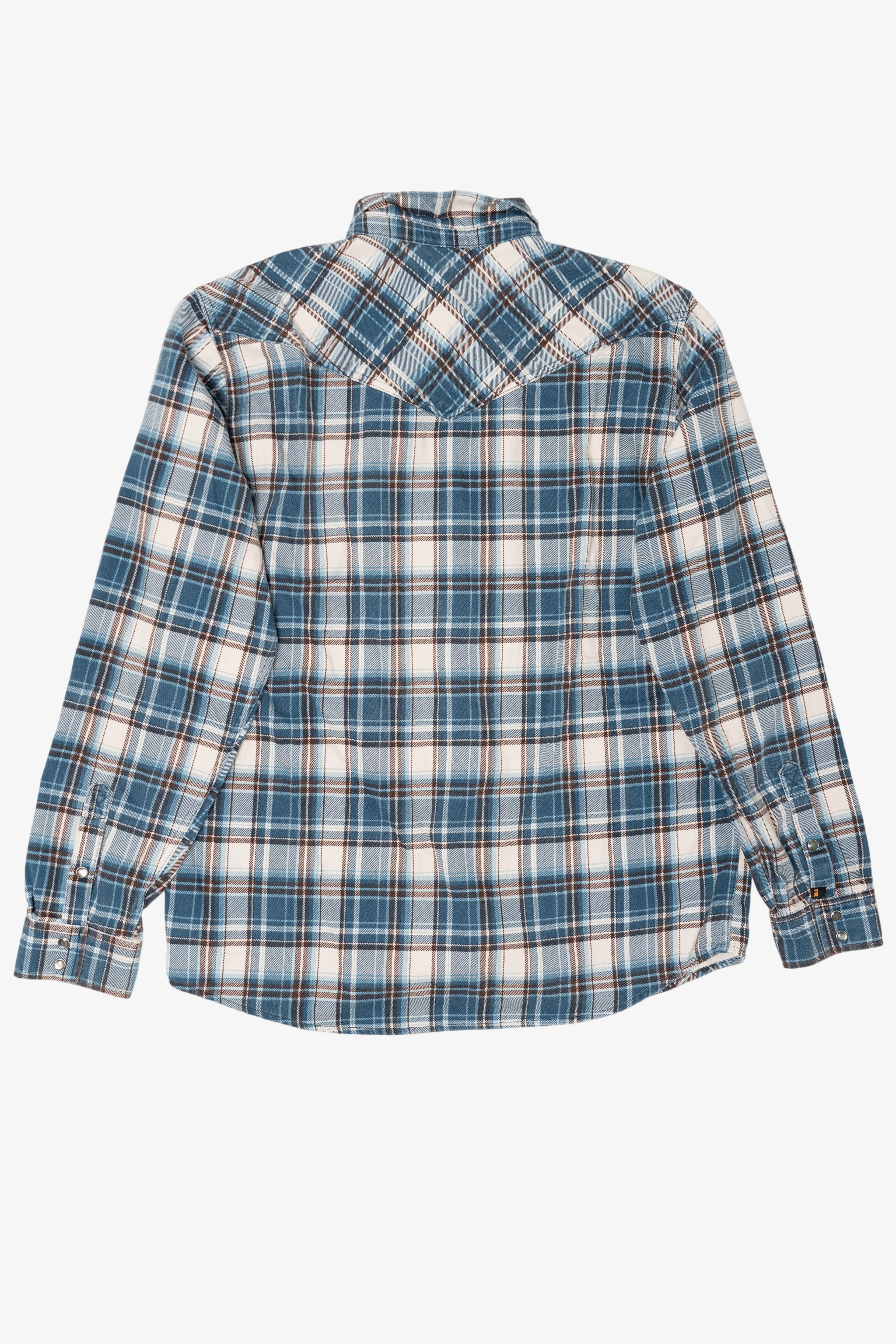Blue Plaid Cody James Flame Resistant Button Up Shirt (2010s)