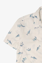 White Sonoma Shark Pattern Button Up Shirt (2010s)