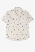 White Sonoma Shark Pattern Button Up Shirt (2010s)