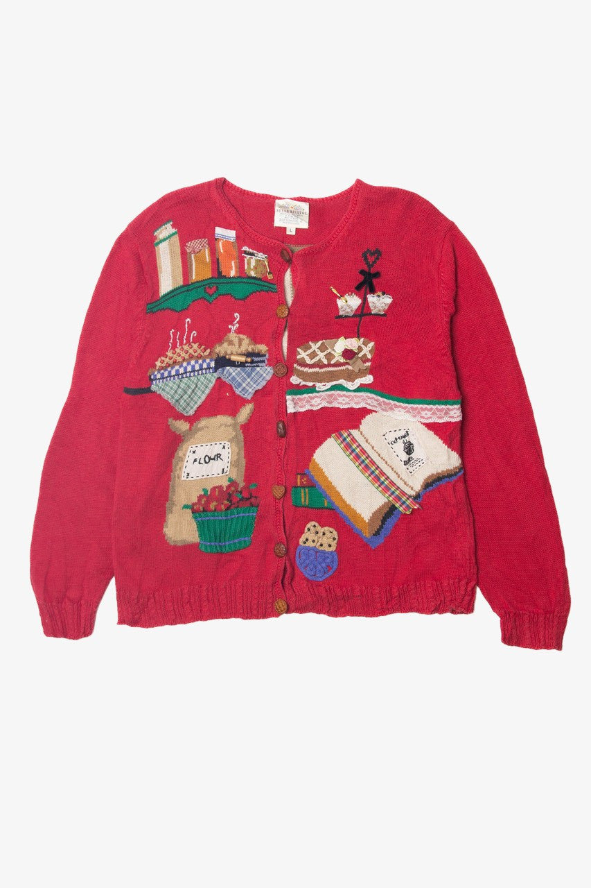 Vintage Susan Bristol Cooking Button Up Sweater (1990s)