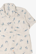 White Sonoma Shark Pattern Button Up Shirt (2010s)
