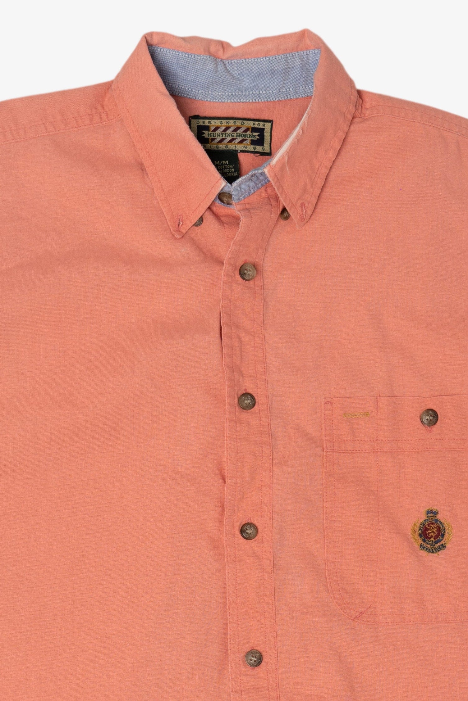 Vintage Peach Hunting Horn Button Up Shirt (1990s)