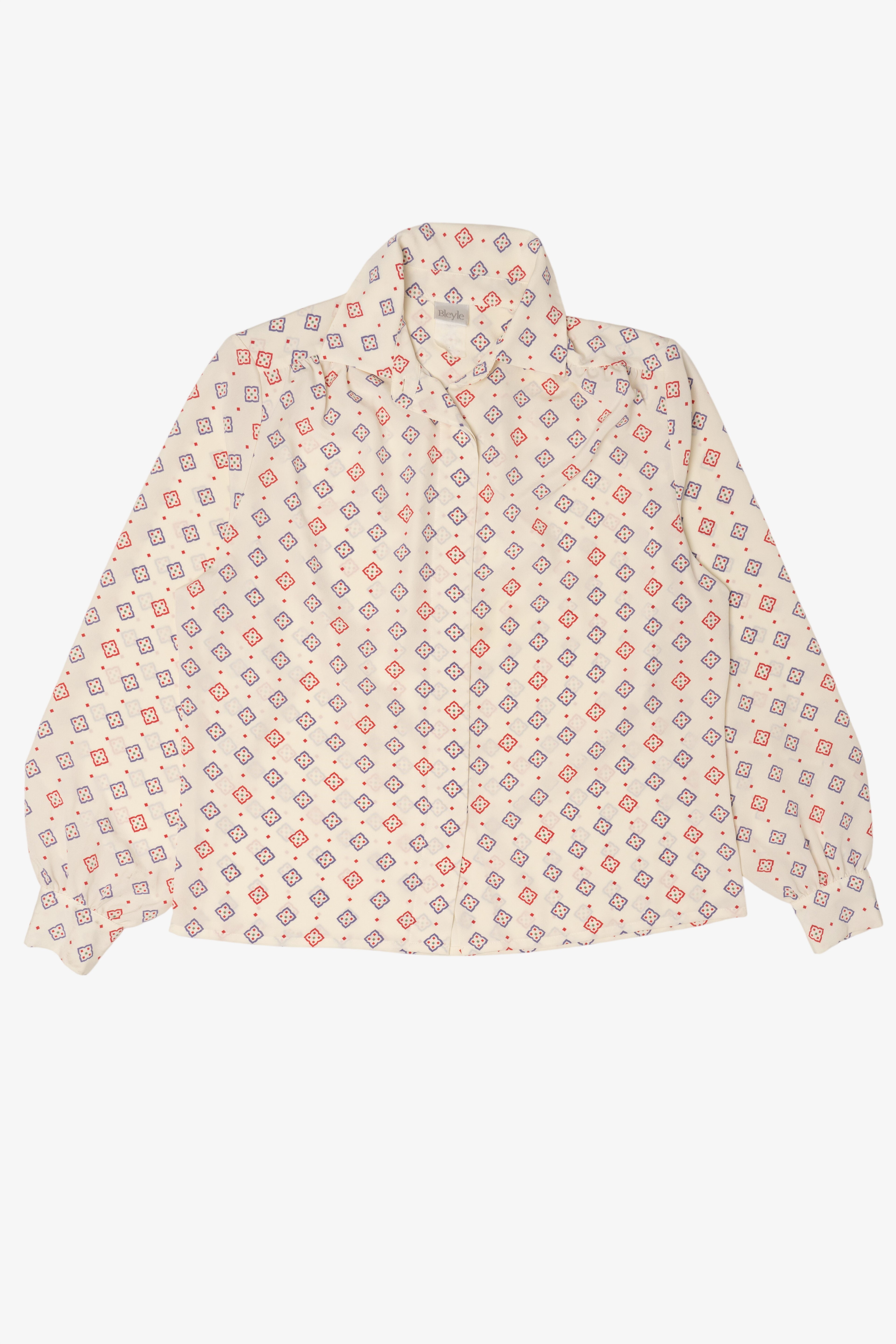Vintage Bleyle Geometric Pattern Button Up Shirt (1980s)